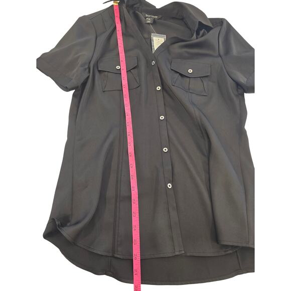 White House Black Market size M Black Blouse NWT - Picture 11 of 12